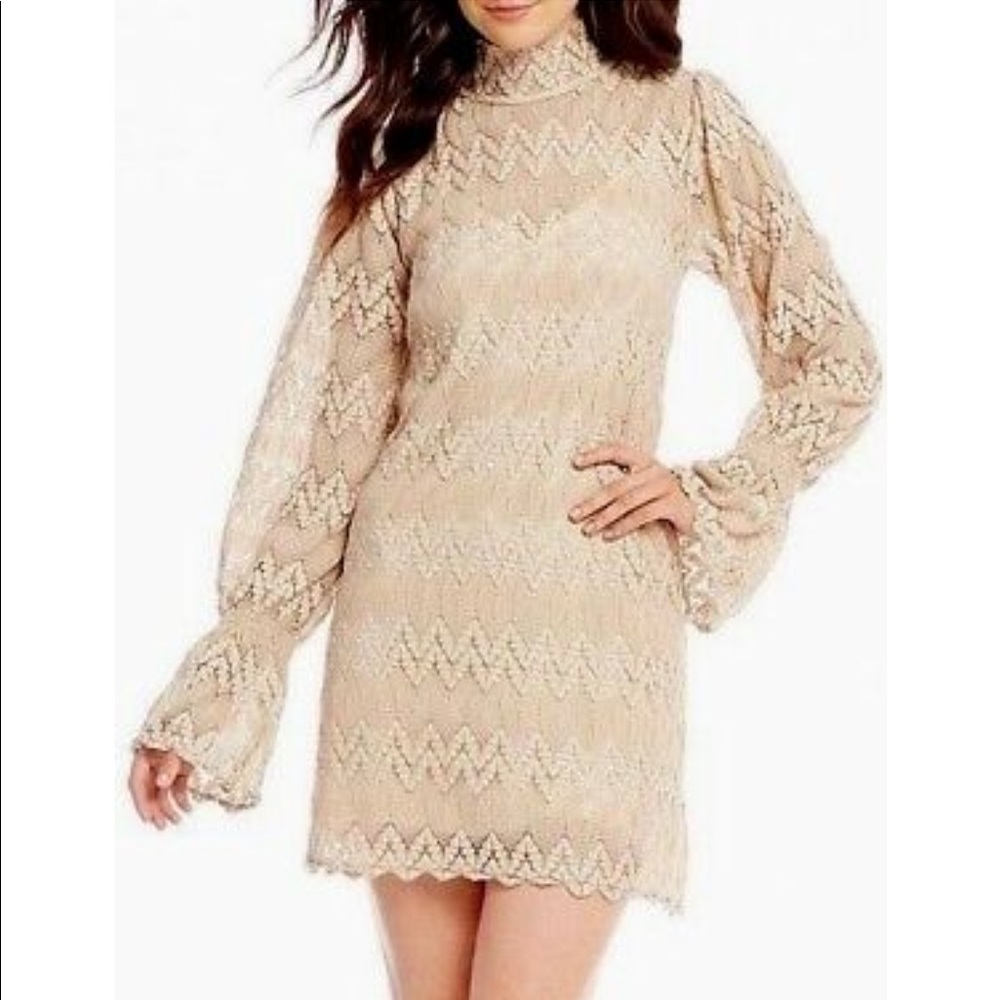 Free People Simone Lace Mini Dress Size XS